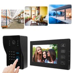 7in Video Door Phone Wired Access Control Doorbell Kit Intercom System GF0