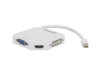 Startech Adapteris Av Triton Manhattan 207362 Kabelio Adapteris 0,25 M Mini Displayport Dvi-I + Vga (D-Sub) + Hdmi Baltas