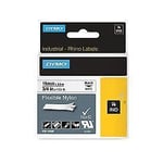 Dymo 18489 19mm x 3.5m Black On White Flexible Nylon Tape