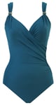 Miraclesuit Razzle Dazzle Siren Nile Blue Swimsuit UK 10 underwired bathing suit
