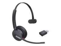 Yealink Wh64 Hybrid Mono - Headset - På Örat - Dect / Bluetooth - Trådlös - Usb-A Via Dect-Adapter, Usb-C - Uc-Certifierad