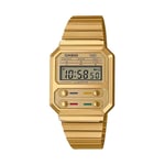 Unisex Wristwatch CASIO A100WEG-9ADF Stainless Steel Golden Chrono Alarm