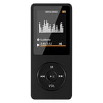 HEALLILY MP3 MP4 Player HiFi Lossless Sound Recording 4GB LED Screen and Radio Supports up to Card