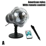 Christmas Led Projector Light Xmas Snowing Falling Snowflake A Us Plug With Remote Control