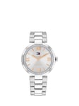 Tommy Hilfiger 1782681 Women's Crystal Bezel Bracelet Strap Watch, Silver