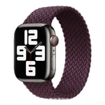 Applicable au bracelet Apple Watch iwatch8 Applewatch765 tressé en nylon élastique 42/44/45/49 mm [taille XS 135 mm] une couleur cerise pourpre