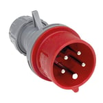 as - Schwabe CEE-Stecker mit Phasenwender 400 V / 16 A – Robuster Starkstrom-Stecker mit Schraubanschlüssen – Schlagfester Strom-Stecker 5-polig – Geeignet für Außen-Bereich & Baustelle – IP44 I 60460