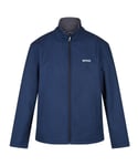 Regatta Mens Cera V Wind Resistant Soft Shell Jacket (Navy Marl) - Size Large