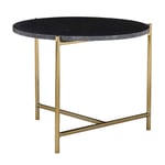 Richmond Corner table Casey with marble top black