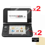 4x Clear Screen Protector Guards with Cloth for NINTENDO 3DS XL & NEW 3DS XL