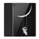 Yoedge Case Compatible for Lenovo Tab E10 TB-X104F-Cover Silicone Soft Clear with Design Print Cute Pattern Antiurto Shockproof Back Protective Tablet Cases for Lenovo Tab E10 TB-X104F, Astronaut