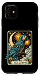 iPhone 11 Funny Macaw Parrot Moon Tarot Card Men Women Parrot Lover Case