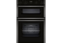 Neff U1ACE2HG0B 59.4cm Built In Electric Double Oven - Black with Graphite Trim