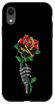 Coque pour iPhone XR Rose d'Angola avec squelette drapeau angolais racines Souvenir de l'Angola