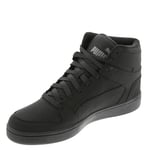 PUMA Men's Rebound Layup Sneaker Black Black-Castlerock, 10 UK