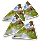 4x Triangle Stickers - Hamilton Pool Sinkhole Texas USA #16167