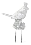 Riffelmacher 16084 Oiseau décoratif en polyrésine Argenté 6 x 3 x 10 cm