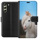 Samsung Galaxy S21 FE 5G Musta Lompakkokotelo Katt och Häst