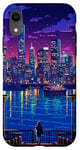 iPhone XR New York City View Synthwave Retro Pixel Art Case