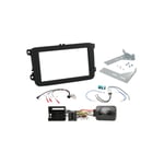 2-DIN komplett mont.sett for bilradio VW EOS 2006 - 2014 m/aktivt lydsystem