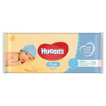 Huggies Pure Baby Wipes Skin Lover Natural Fibers 56 Wipe