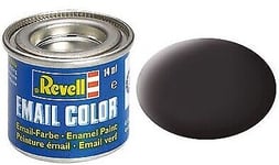 REVELL - Matte Tar Black Enamel Paint 14ml -  - REV32106