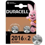 2 DL2016 DURACELL Lithium Batteries CR2016 2016 KCR2016