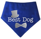 Spoilt Rotten Pets S4 BLUE Best Dog Royal - Dog Bandana - Wedding Groom & Best Man Suit For Dogs Suitable For Husky, GSD, Newfies & Chow Chow Sized Dogs