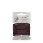 Sibel Elastic Thick Hair Bands 12 stk - Brown