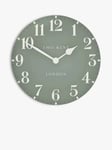JOHN LEWIS NEW Thomas Kent Arabic Numerals Wall Clock, Seagrass, 12" (30cm)