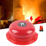 DC12V 4" Electronic Bell 100db Sound Alert Fire Alarm Red For Factory Shop Mall