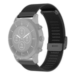 Beilaishi 22mm Metal Mesh Wrist Strap Watch Band for Fossil Hybrid Smartwatch HR, Male Gen 4 Explorist HR, Male Sport (Black) replacement watchbands (Color : Black)