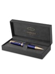 Parker Ingenuity Kulspetspenna | Core Collection | Blå med guldkant | Finpunkt med svart bläck | Presentlåda