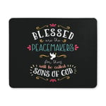 Christian Bible Verse Matthew with Dove Olive and Branch Rectangle Non Slip Rubber Comfortable Computer Mouse Pad Gaming Mousepad Mat with Designs for Office Home Woman Man Employee