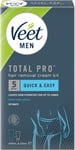 Veet Men Intimate Hair Removal Kit, with Hair Removal Cream 100 ml + 50 ml