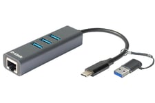 D-Link DUB-2332 - nätverksadapter - USB-C / Thunderbolt 3 - Gigabit Ethernet x 1