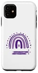 Coque pour iPhone 11 Purple Up for Military Kids Military Child Month Mignon