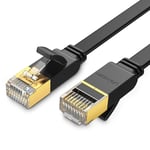 Ugreen Ethernet-patchkabel U/FTP Cat7 10 Gb/s flat nettverkskabel, 0,5 m - Svart