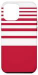 Coque pour iPhone 13 Pro Max Couleur de l'année 2002 - Rayures rouges et blanches