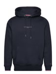 Tommy Logo Tipped Hoody Tops Sweat-shirts & Hoodies Hoodies Navy Tommy Hilfiger