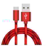 3m Typ C USB-laddare Snabbladdningskabel Sladd för Samsung Galaxy S21 S22 S23 Röd