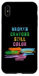 Coque pour iPhone XS Max Les crayons cassés de sensibilisation à la santé mentale restent de couleur