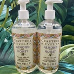 2 x Crabtree & Evelyn Almond & Honey Hand Wash 500ml Liquid Soap 1 Litre