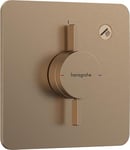 hansgrohe DuoTurn Q - shower mixer conceiled for 1 function, shower mixer tap, single lever shower mixer for iBox universal 2, brushed bronze, 75614140