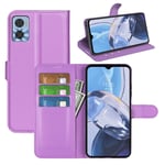 Motorola Moto e22i PU Wallet Case Purple