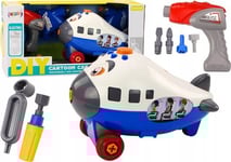 Leantoys Flygplan Med Tecknad Figur För Att Vrida Vingar Diy Blå