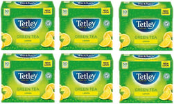 Tetley Green Tea Bags, Lemon, 50 CountPack of 6, 300 count