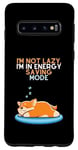 Coque pour Galaxy S10 Amusant et mignon Shiba Inu I'm Not Lazy I'm in Energy Saving Mode