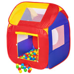 TECTAKE Tente de jeux enfants avec 200 Balles multi-colores et toit amovible - multicolore