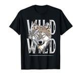 All You Need Sunset and a wolf I Love My wolf Wild Retro T-Shirt